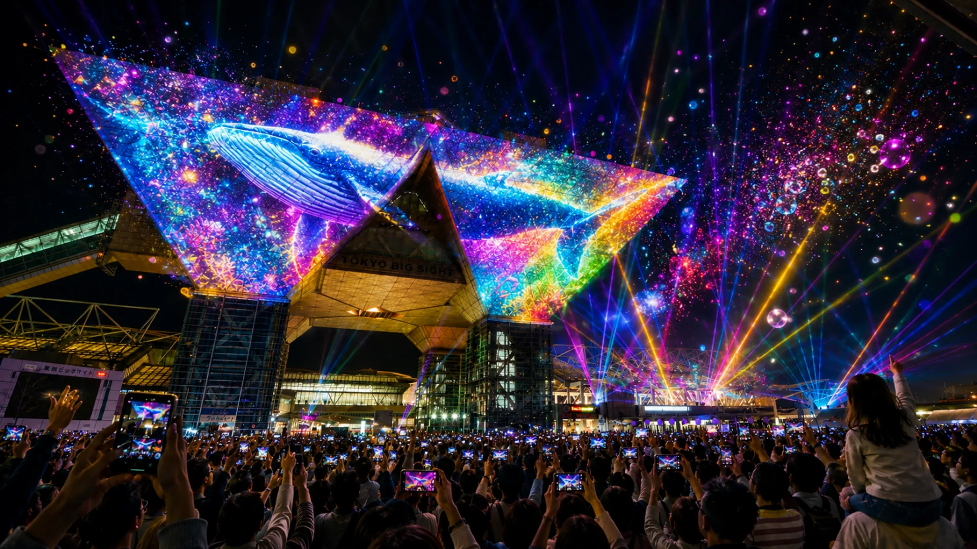 Projection mapping at Tokyo Big Sight